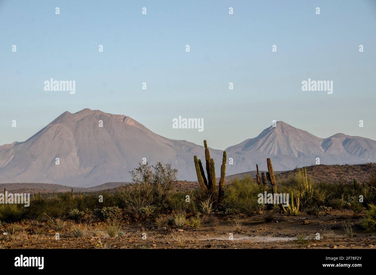 Las Tres Vírgenes volcano Stock Photo