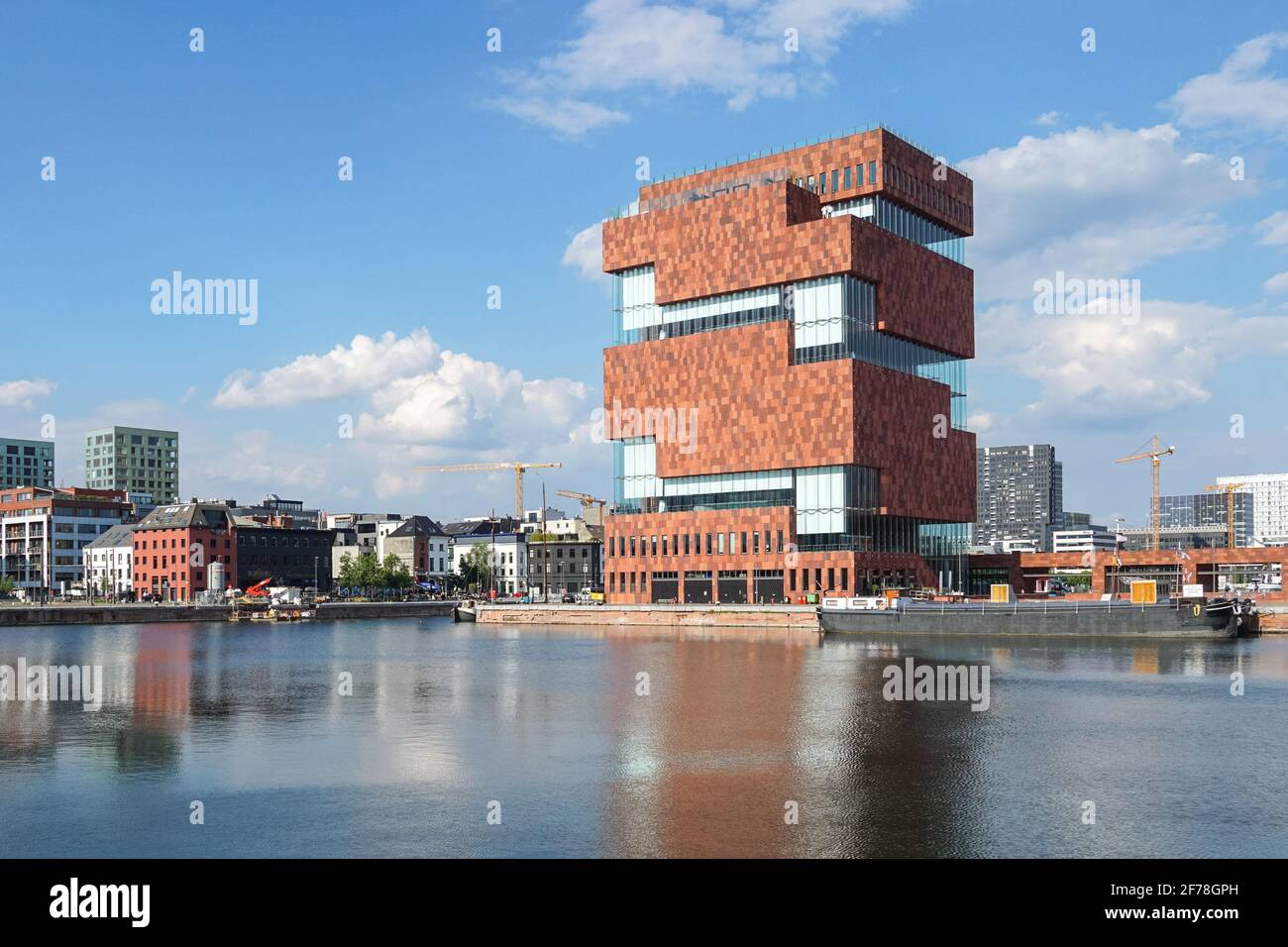 Museum aan de Stroom, MAS, museum in the Eilandje district of Antwerp, Belgium Stock Photo