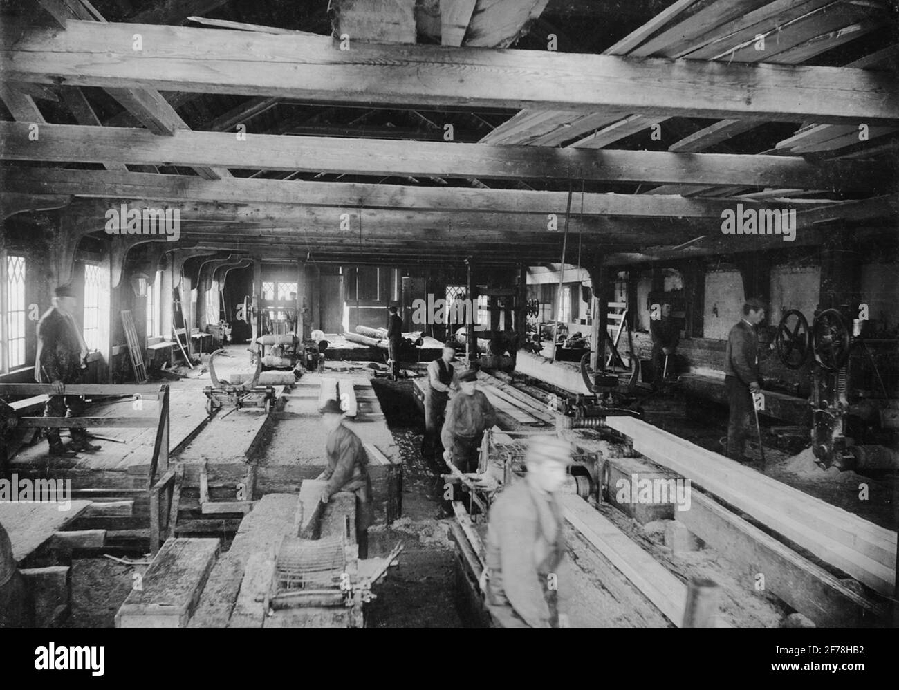 Sawmill interior Black and White Stock Photos & Images Alamy