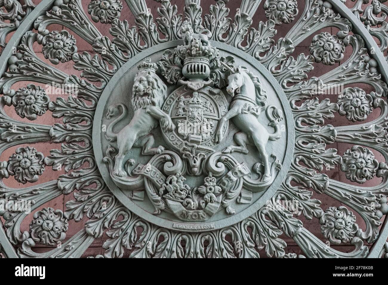 Royal Crest, Royal coat of arms of the United Kingdom on the Wellington