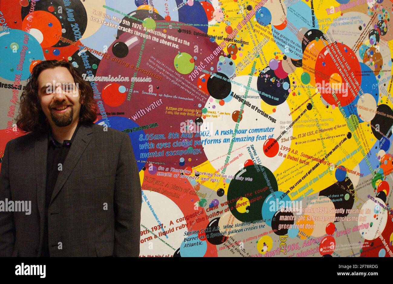 Tate Turner Prize Winner of 2002 Keith Tyson with his work entitled
