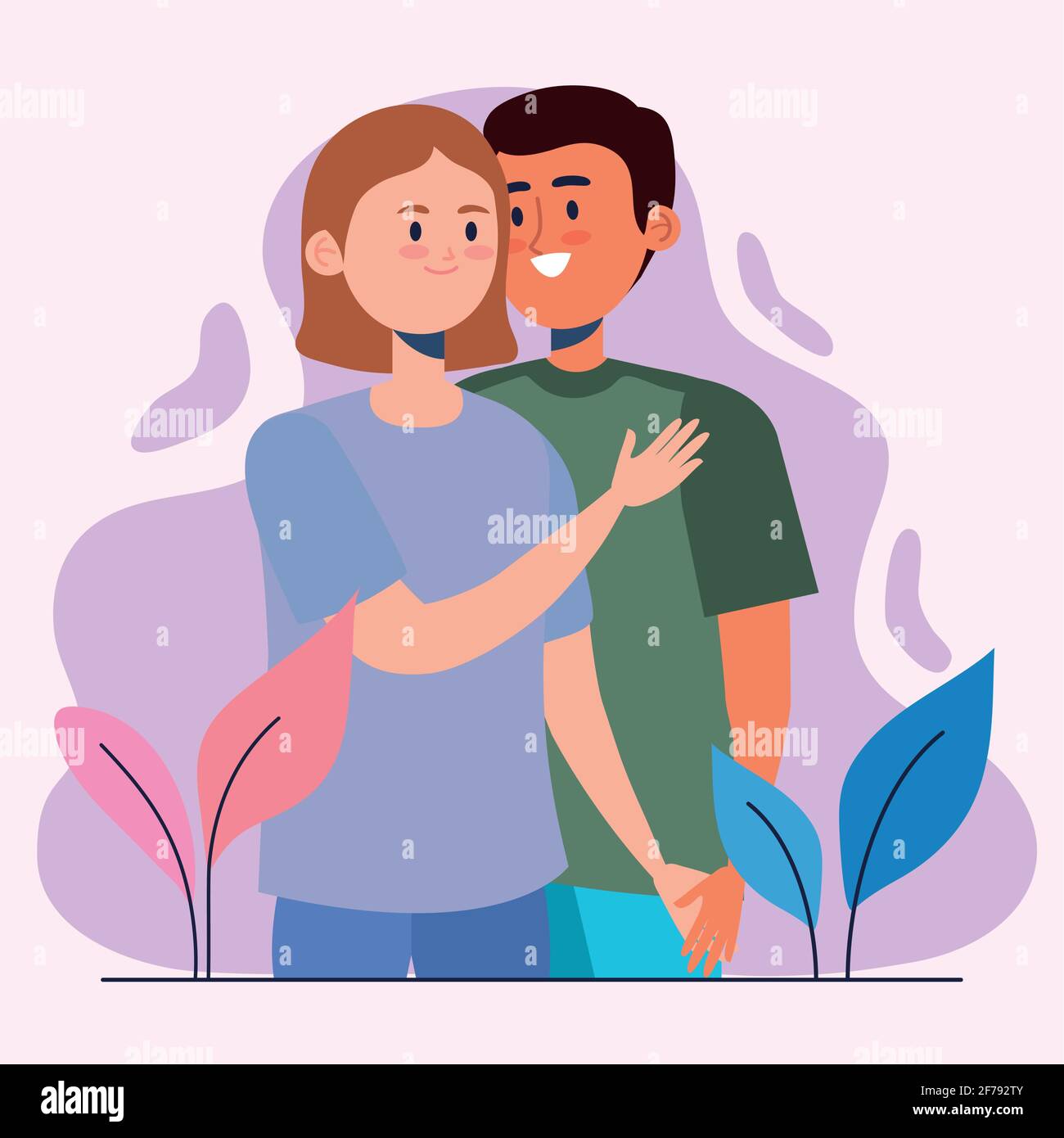 interracial lovers couple Stock Vector Image & Art - Alamy
