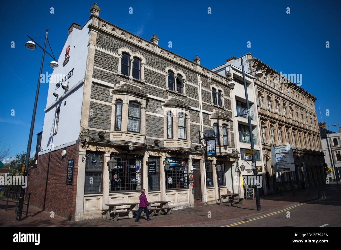 Cardiff, UK. 2nd May, 2017. The Packet Hotel, the last remaining
