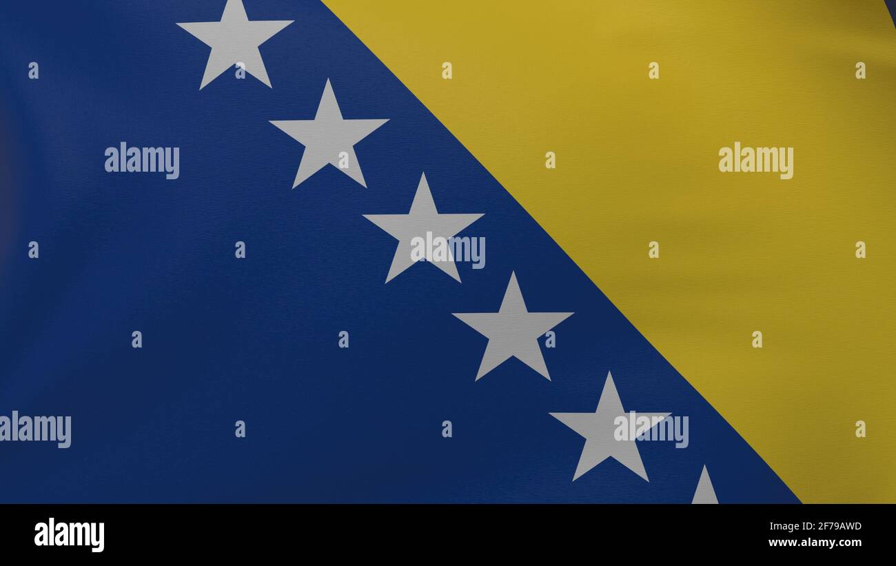 Bosnia and Herzegovina flag background. National flag of Bosnia and Herzegovina texture Stock Photo
