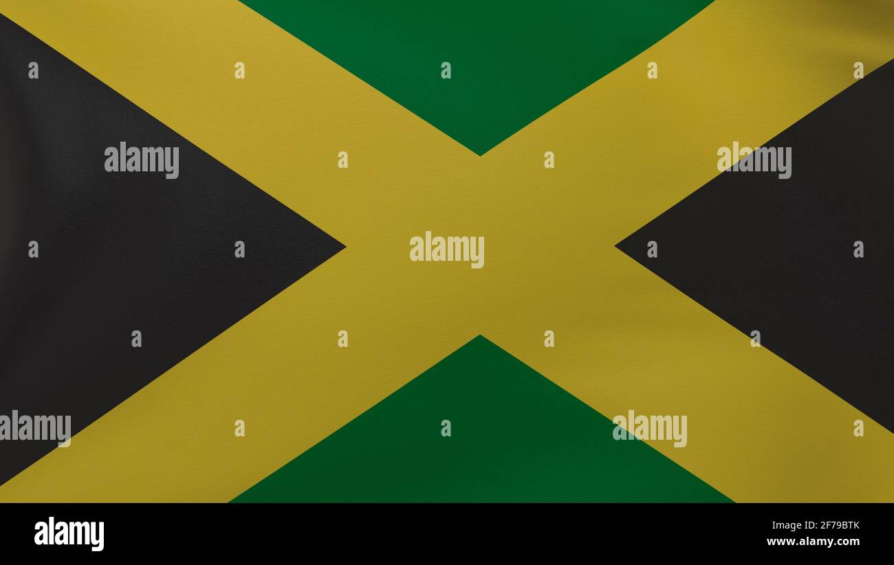 Jamaica flag background. National flag of Jamaica texture Stock Photo