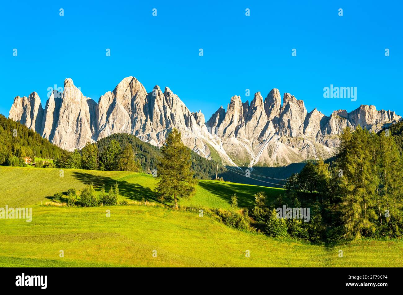 Panorama of the Dolomites Mountains in Italy Stock Photo