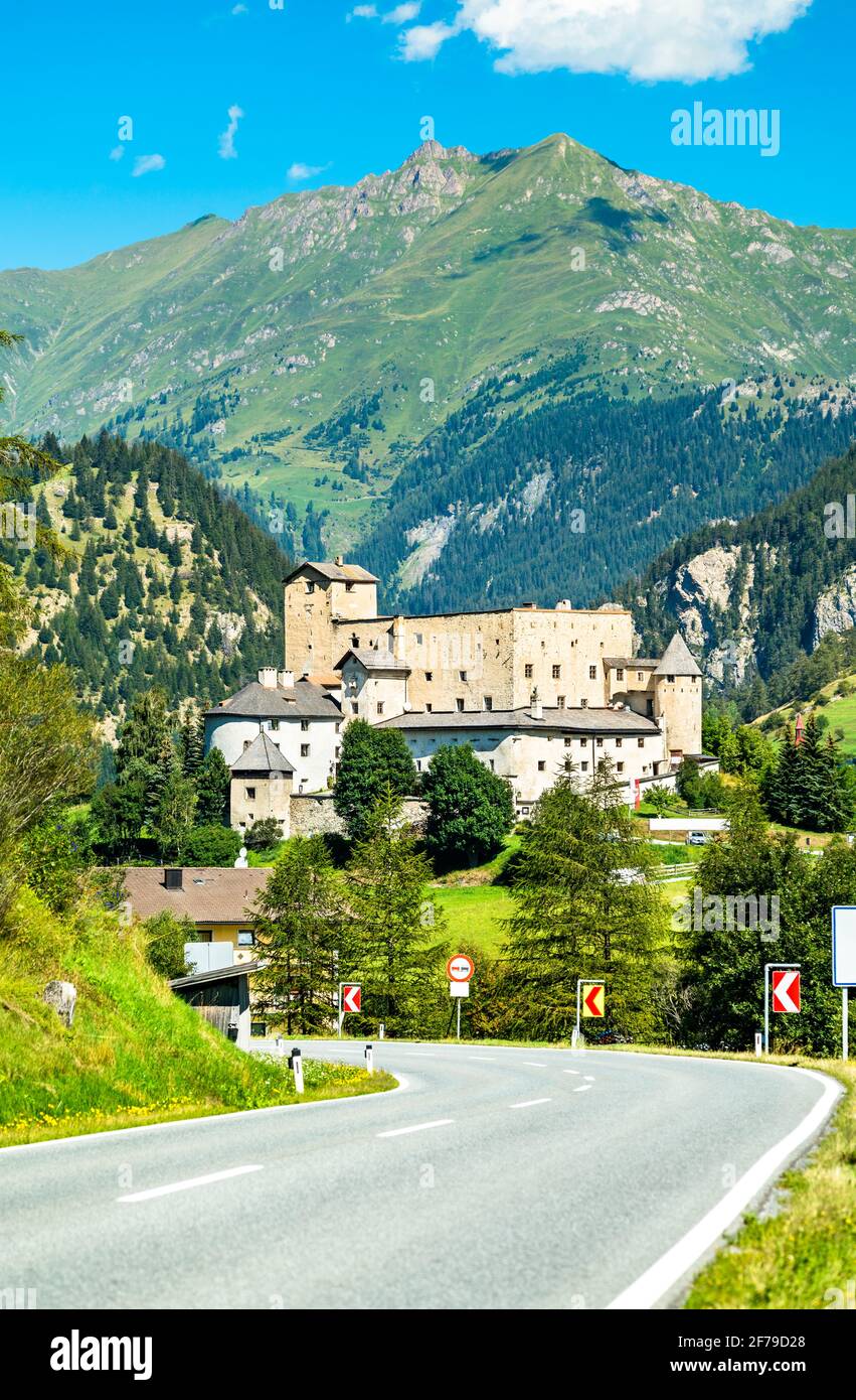 Naudersberg Castle in Nauders, Austria Stock Photo