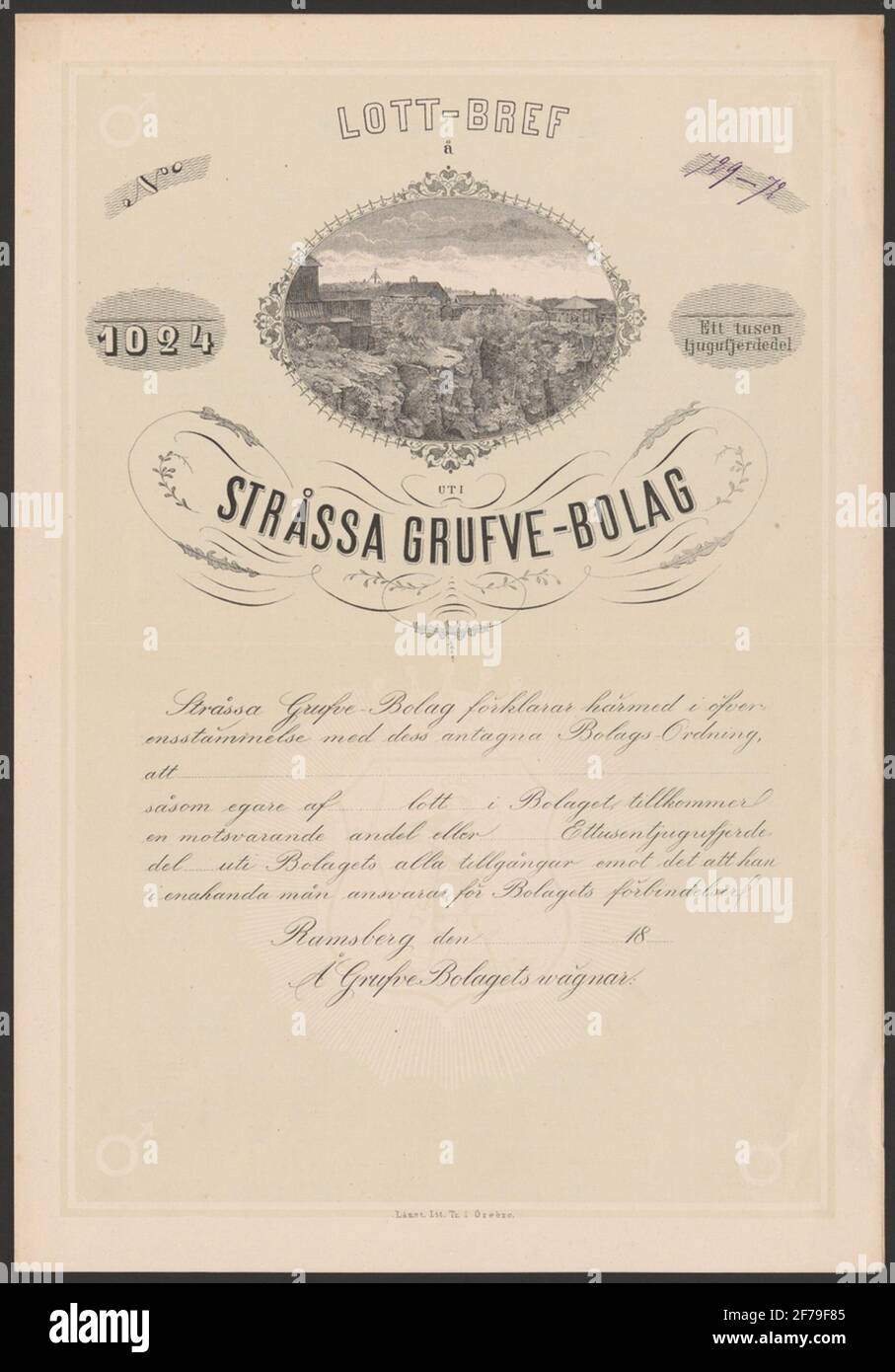 Strapping mining field chronology.Stråsa gruva.ur Carl Sahlin's