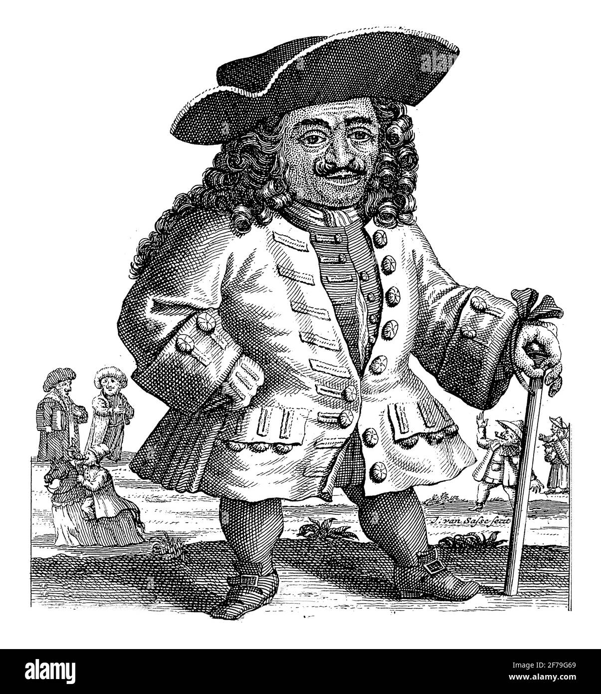 The dwarf Jacob Ries, vintage engraving Stock Photo - Alamy