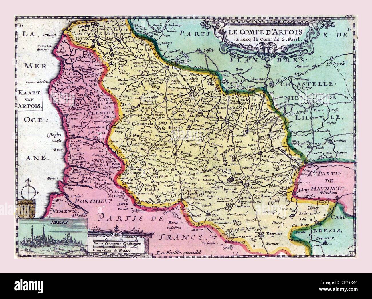 Map of Artesia, vintage engraving Stock Photo Alamy