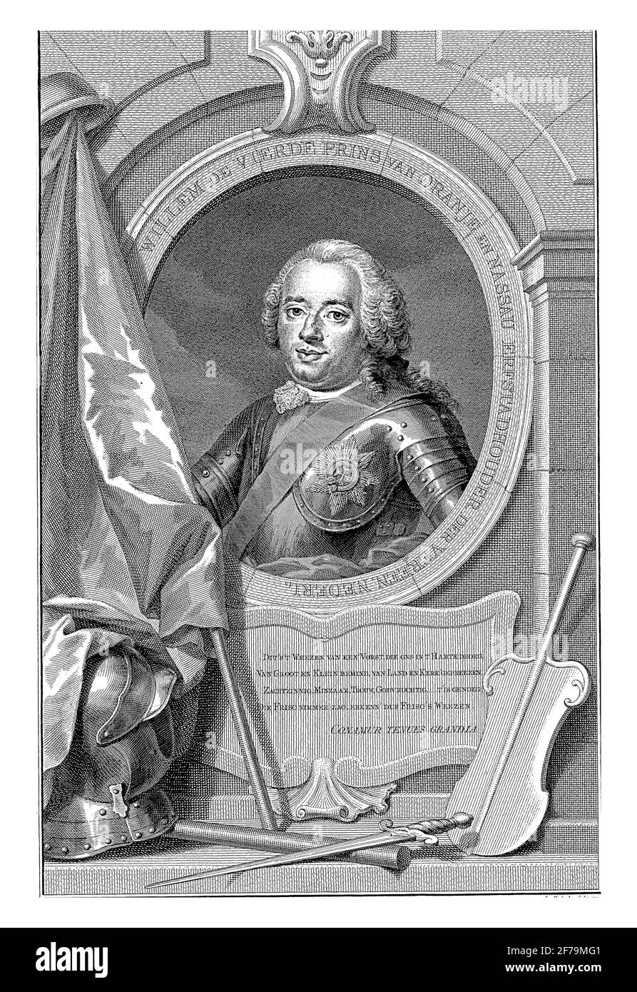 Portrait of William IV, vintage engraving. Stock Photo