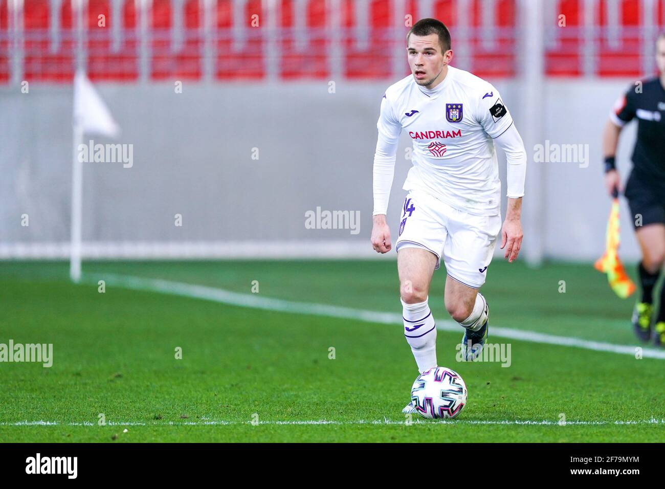 ANDERLECHT, BELGIUM - APRIL 11: 1-1 RSC Anderlecht, goal by Lukas Nmecha of RSC  Anderlecht during the Jupiler Pro League match between RSC Anderlecht Stock  Photo - Alamy