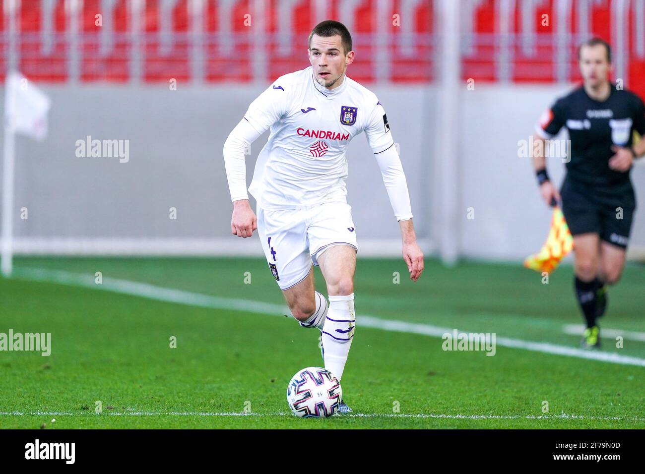 ANDERLECHT, BELGIUM - APRIL 11: 2-1 RSC Anderlecht, goal by Albert Sambi  Lokonga of RSC Anderlecht during the Jupiler Pro League match between RSC  And Stock Photo - Alamy