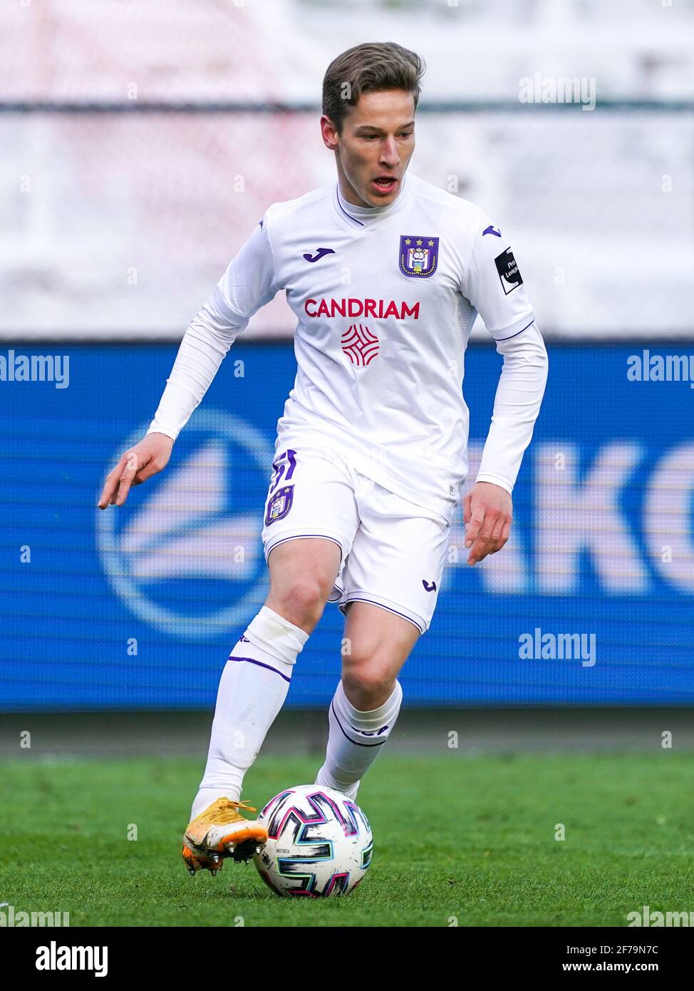 ANDERLECHT, BELGIUM - APRIL 11: 1-1 RSC Anderlecht, goal by Lukas Nmecha of RSC  Anderlecht during the Jupiler Pro League match between RSC Anderlecht Stock  Photo - Alamy