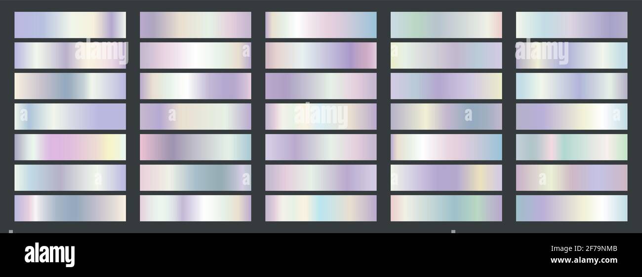 Holographic metallic gradients Stock Vector