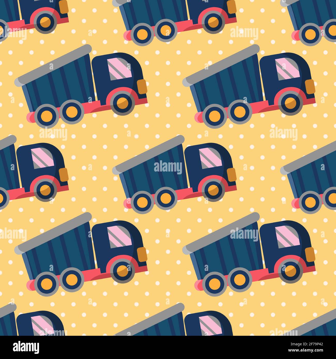 truck toy seamless pattern vector illustration Stock Vector