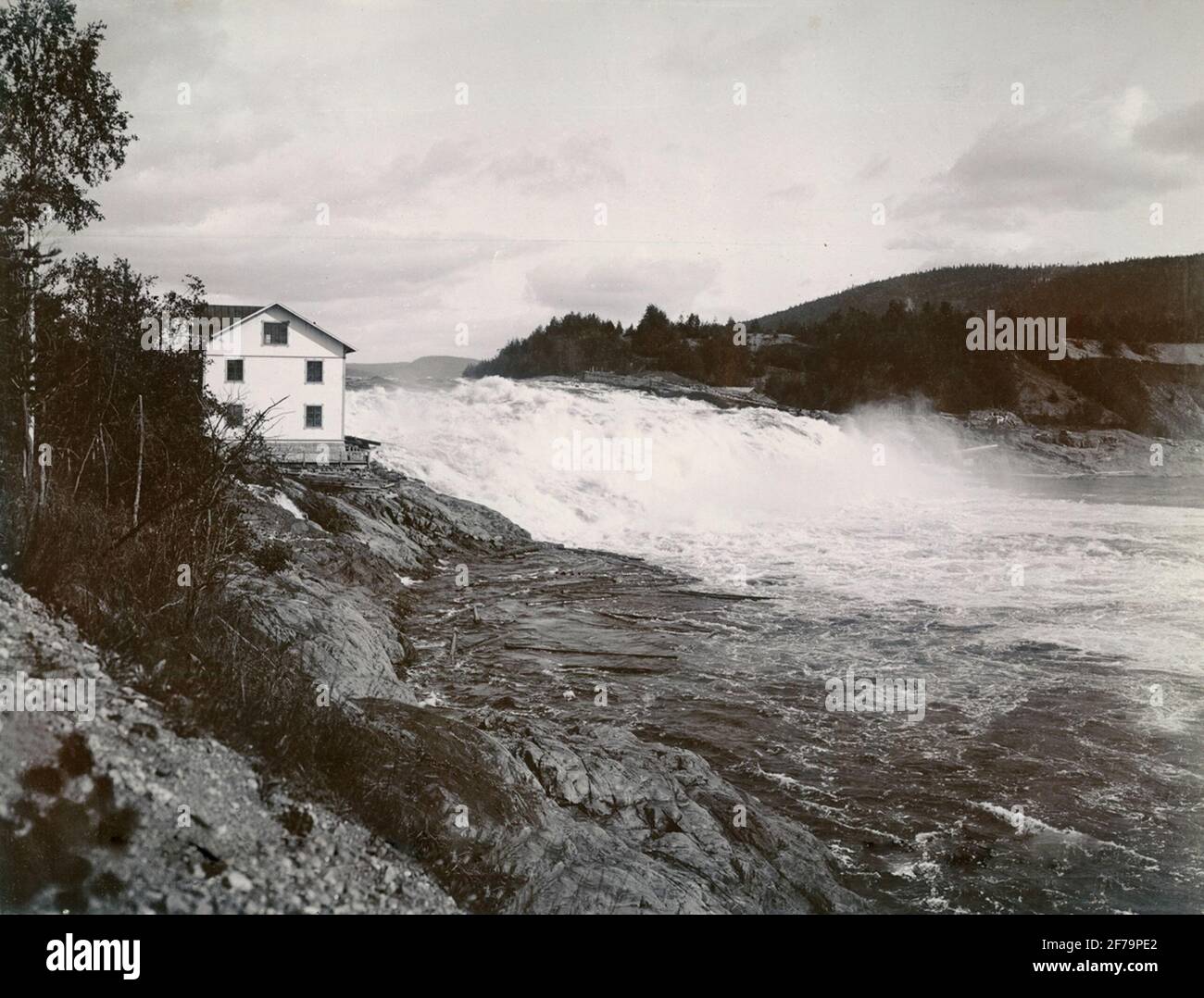 Hammarforsen, Ragunda. Indalsälven. Picture from the magazine home's image material. Stock Photo