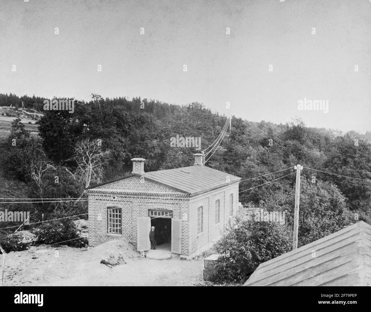 Govereå power station. Härnösand's electricity lighting station at