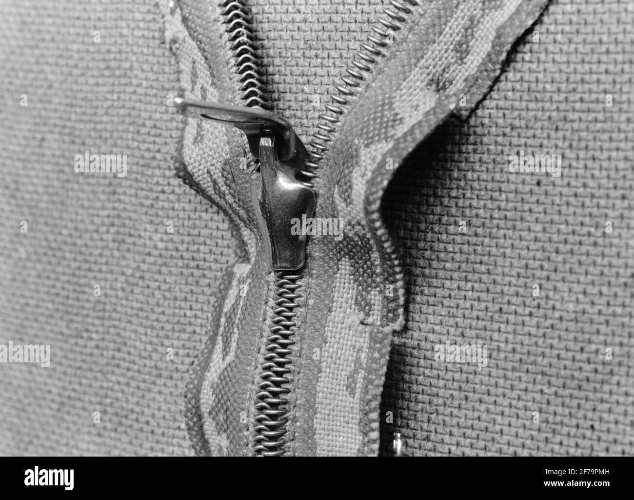 Zipper with gripping means of spiral wire Stock Photo Alamy