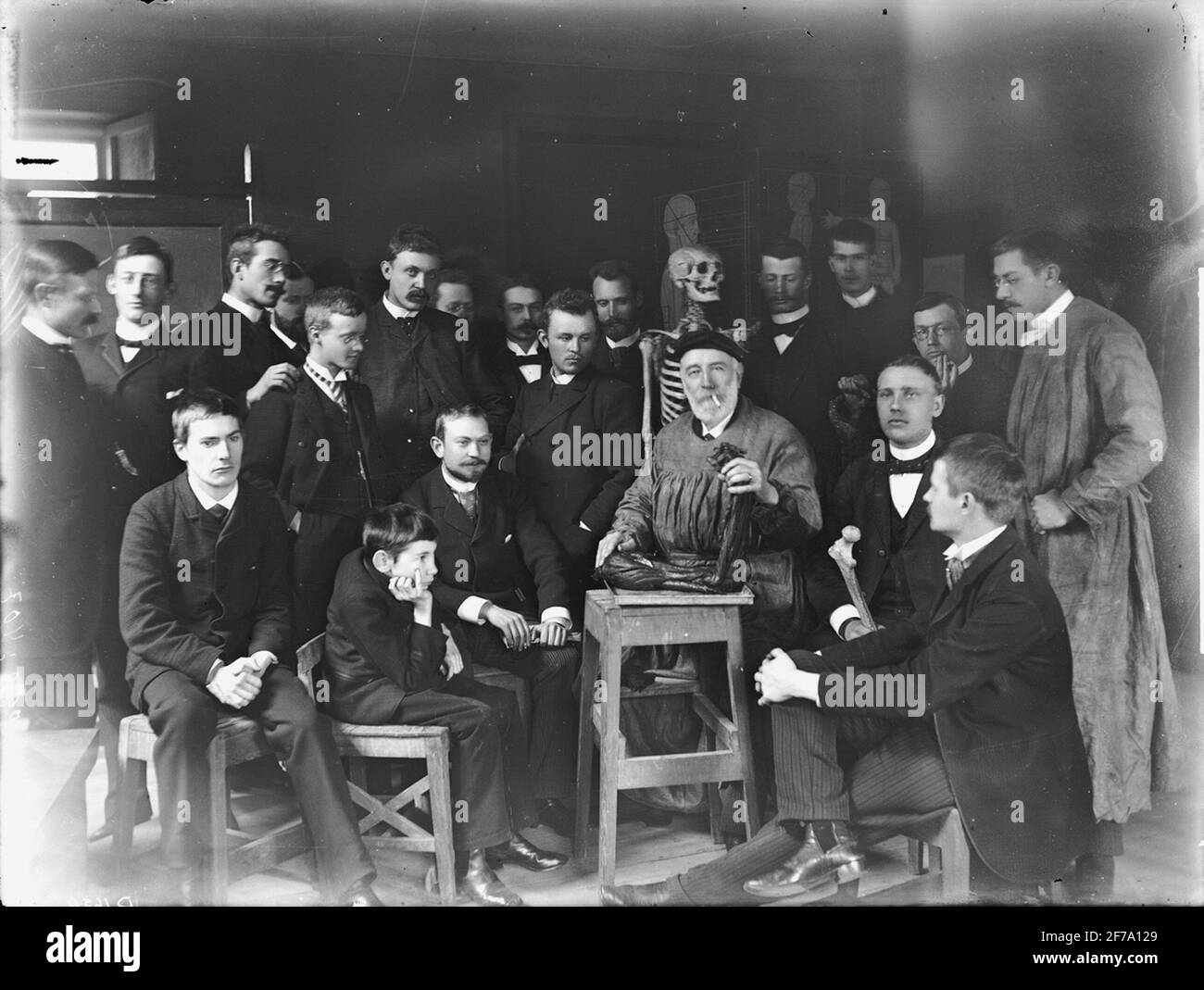 Professor of the anatomy Black and White Stock Phot…