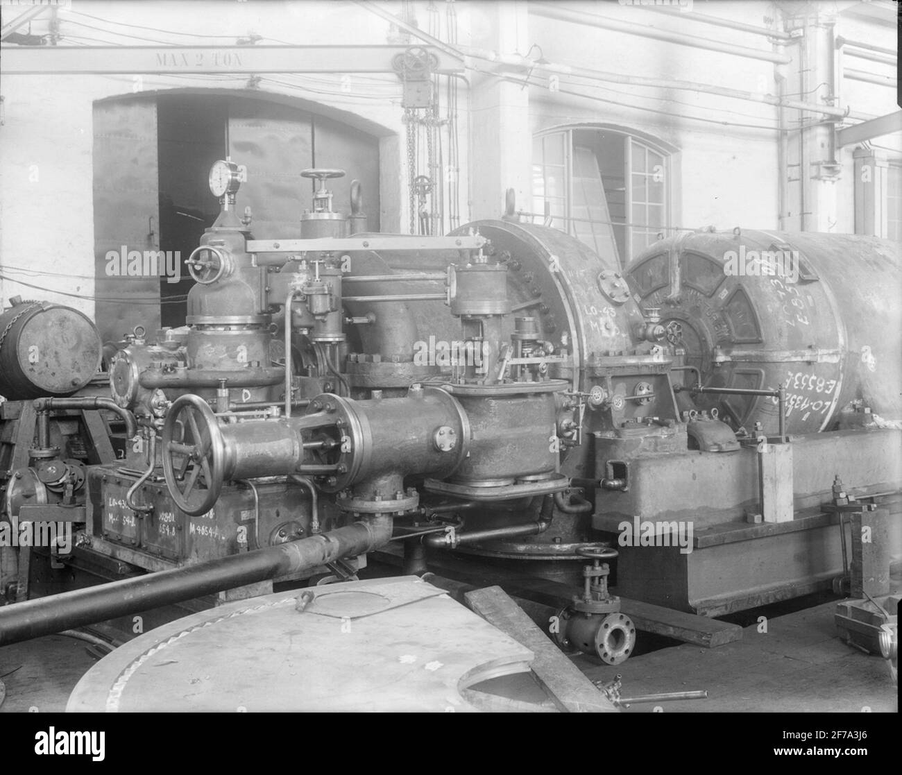Steam turbine M13L1 L.O.4308. Sulfit AB Ljusnan. Stock Photo