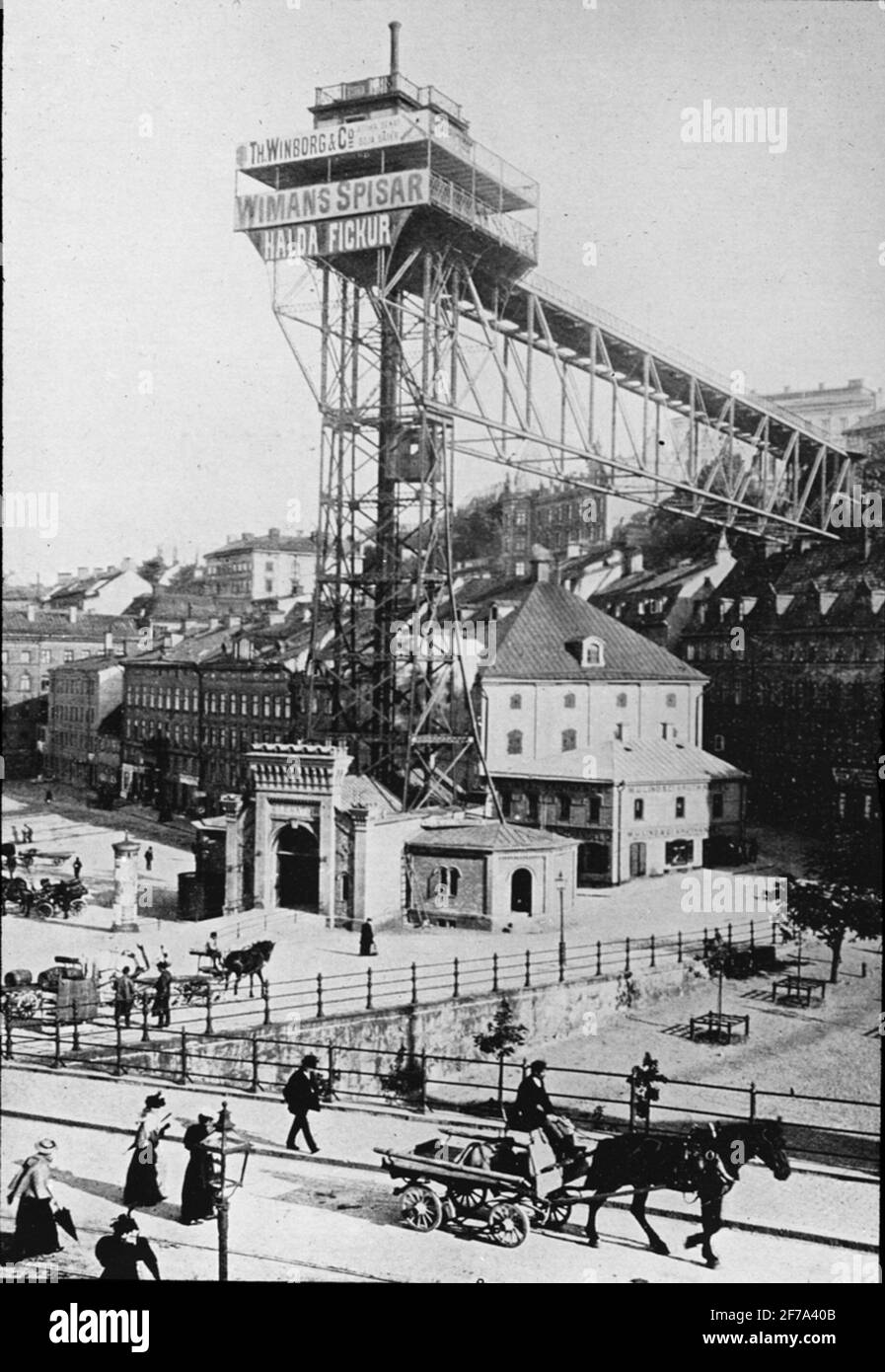 Picture, 'Functionalism' associated collection of images with motifs of architecture, buildings and houses, drawings, design and fashion.katarinaahissen, Slussen, Stockholm. Stock Photo