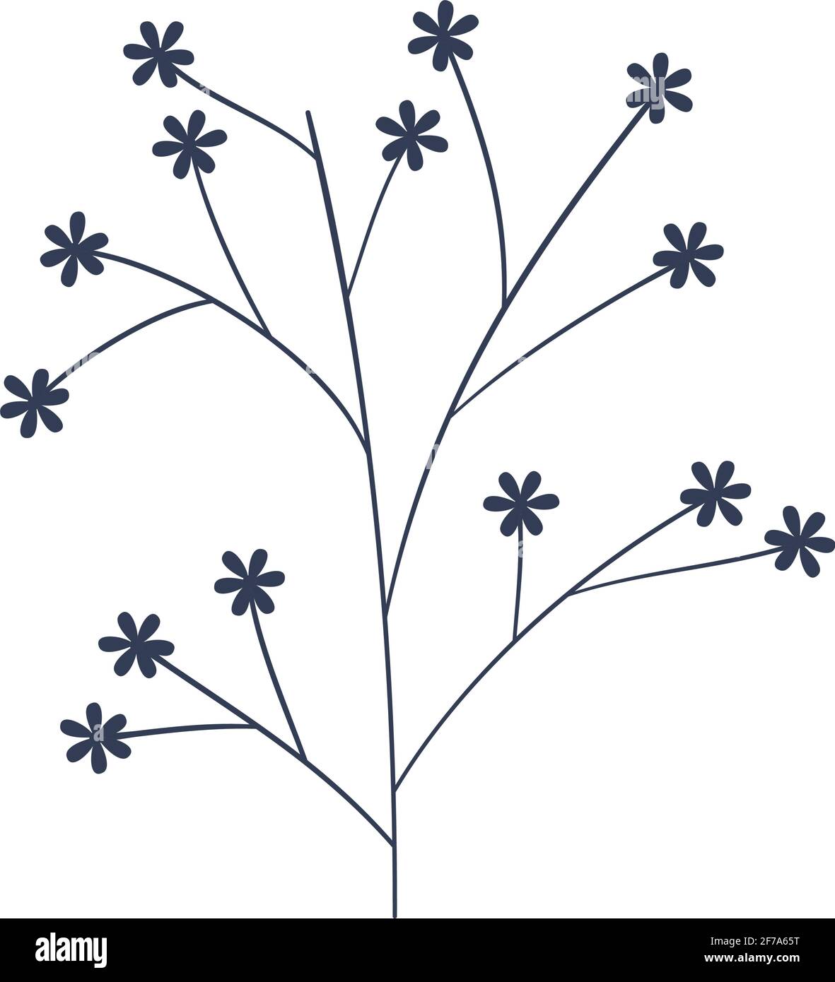 small flowers stem on background Stock Vector Image & Art - Alamy