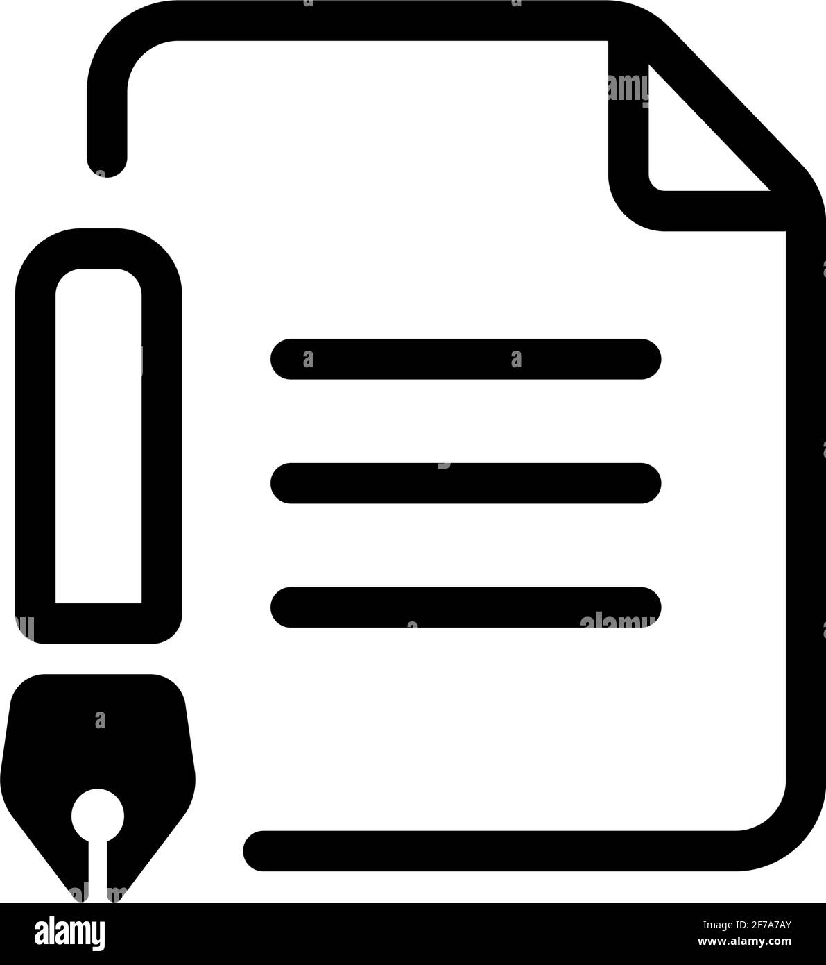 Contact form, edit file vector icon illustration Stock Vector Image ...