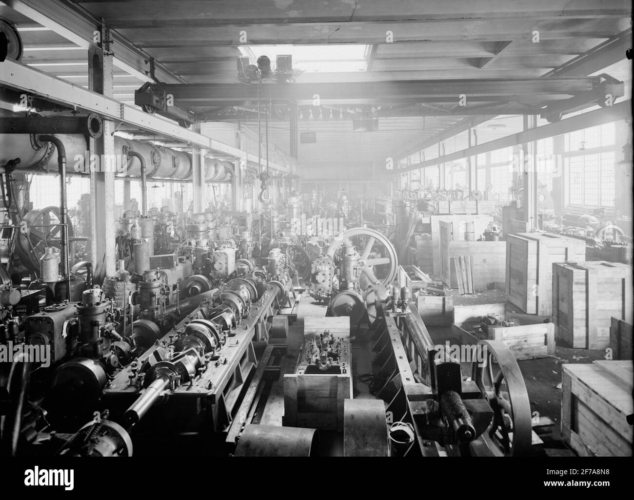 Documentation image from Bolinder's mechanical workshop AB. Stock Photo