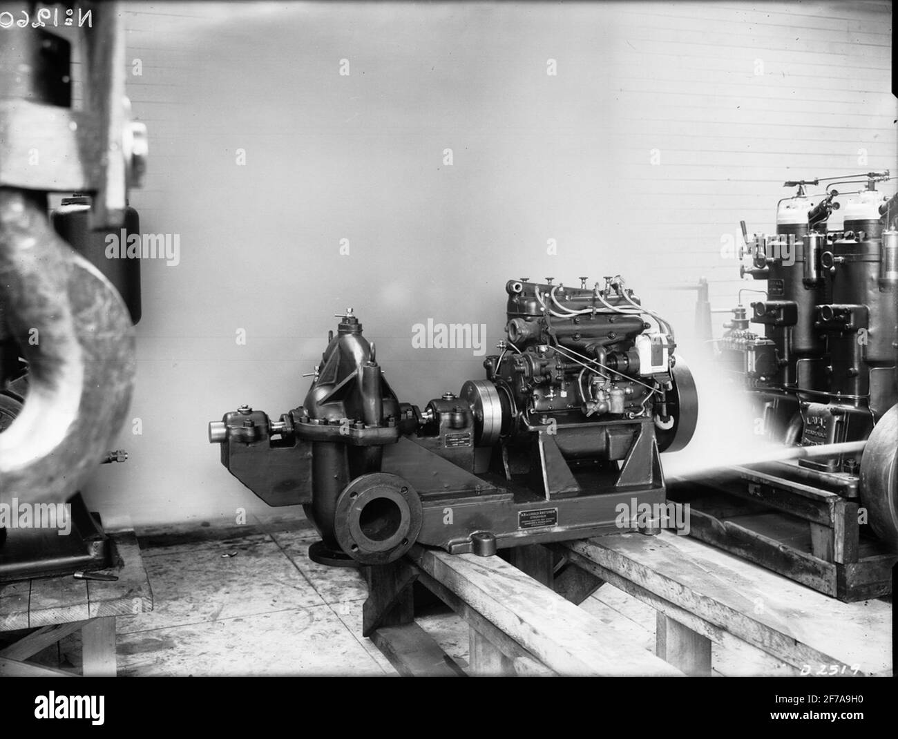 Pump With Albin Engine Stock Photo Alamy