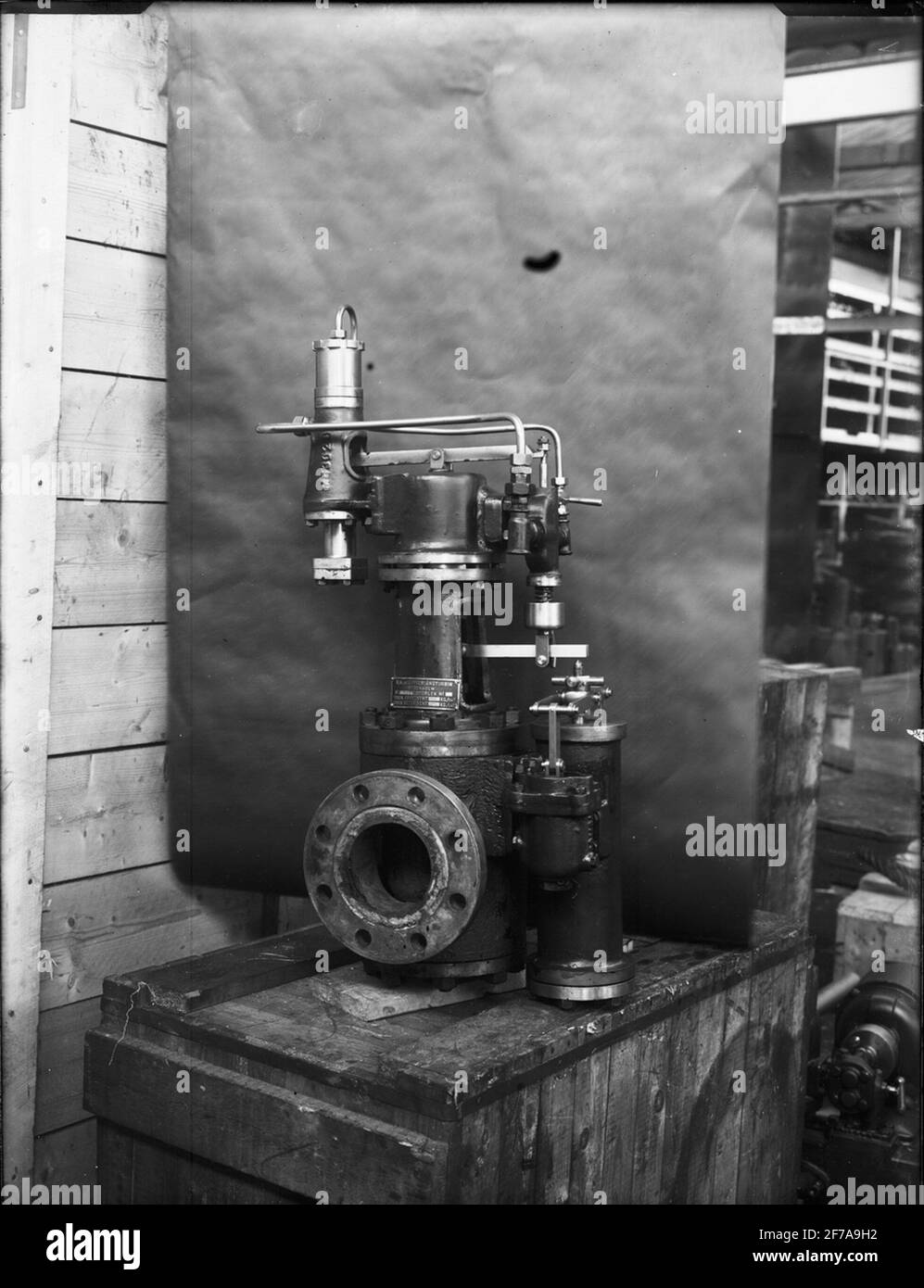 Reducing valve, Oskarshamn L.o. 5548. Stock Photo