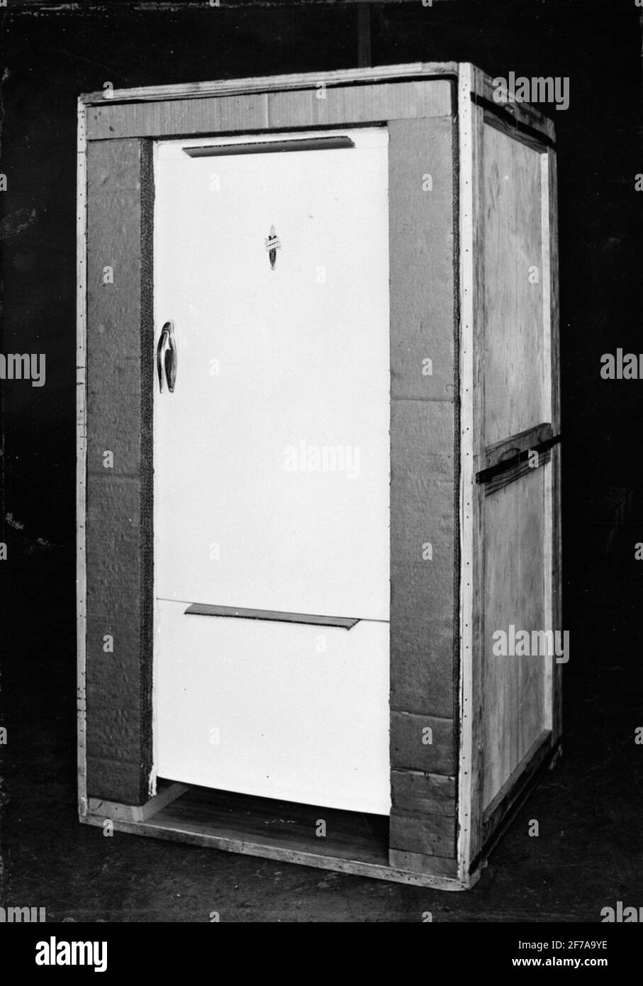 Refrigerator In Packaging Stock Photo Alamy