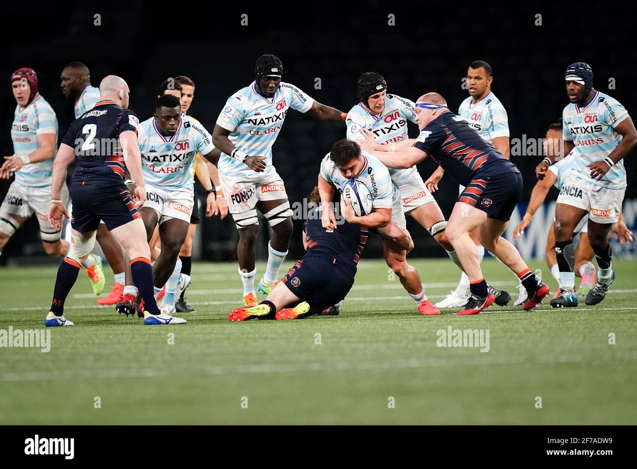 Camille Chat R92 During The 8th Finale Match Of Champions Cup Between Racing 92 R92 And Edinburgh Rugby Er At The Paris La Defense Arena In Nanterre France On April 4 21
