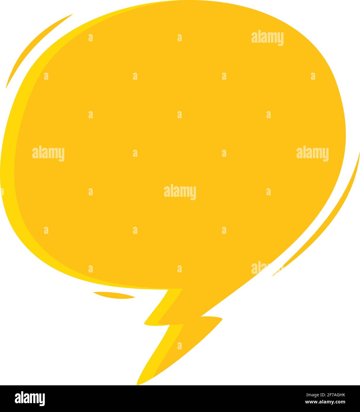 yellow speech bubble on background Stock Vector Image & Art - Alamy