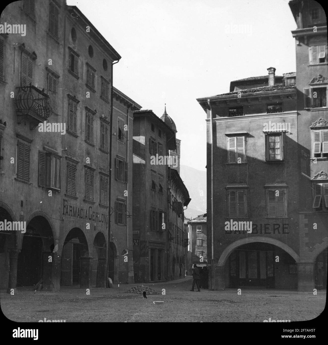 Skiopticone image with motifs from the trient.The image has been stored ...