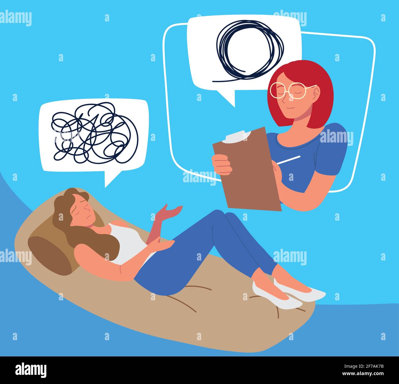 female psychologists patient Stock Vector Image & Art Alamy