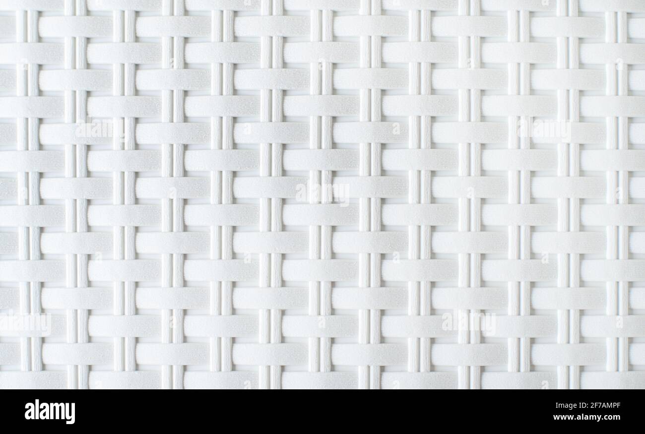 background from the texture of wicker white plastic Stock Photo