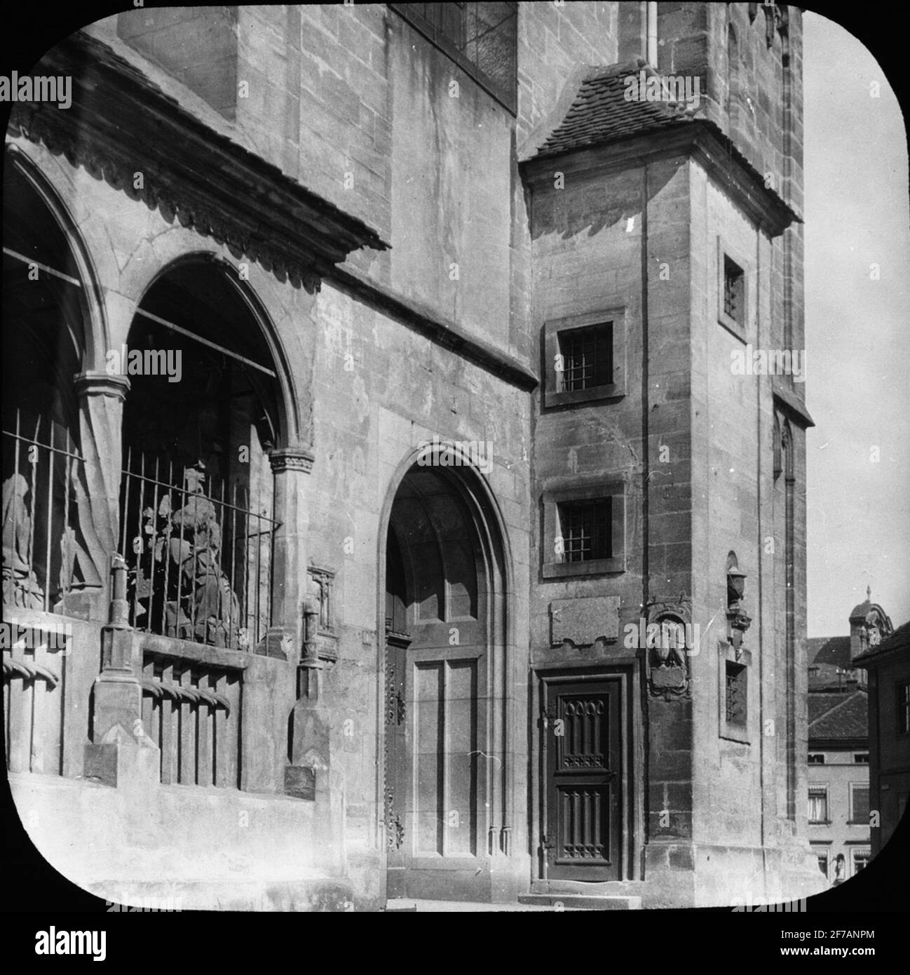 Skioptic monitor with motifs of unknown house in Bamberg. Possibly