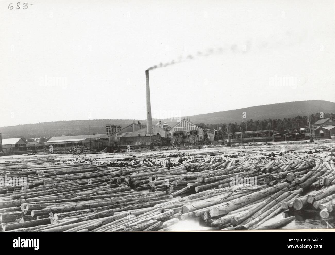 Kubikenborg sawmills, Sundsvall. Stock Photo