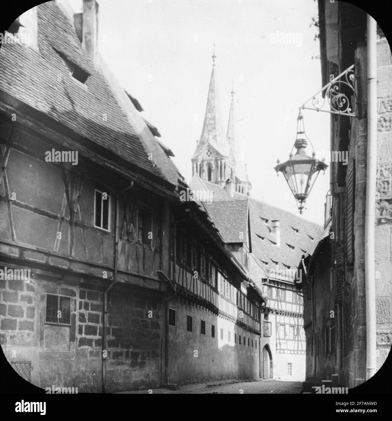 Skioptic monitor with street motifs from the vicinity of Domplatz in