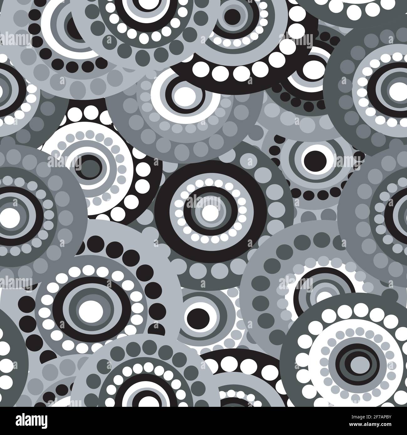 Black and white doodle floral seamless background Stock Vector Image ...