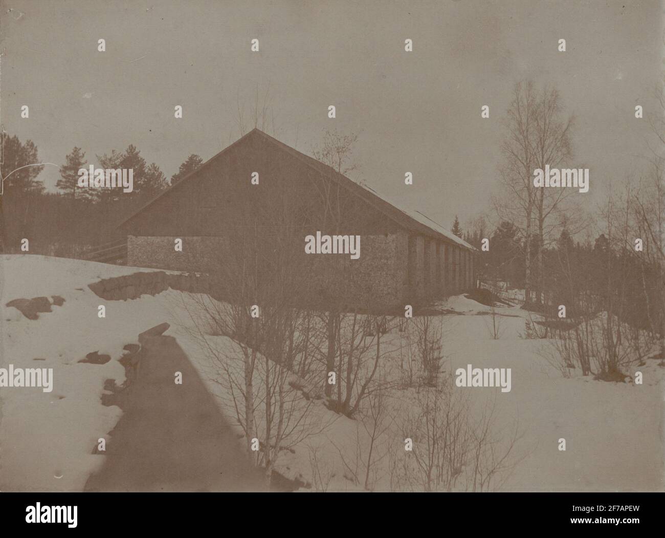 The coal house at Björnhyttan, Dalarna, 1905 Stock Photo Alamy