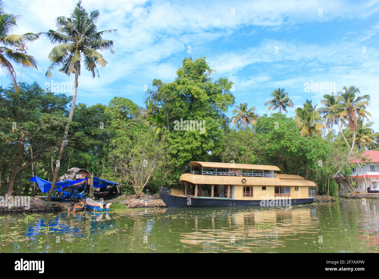 alleppey kerala backwaters pictures Stock Photo - Alamy