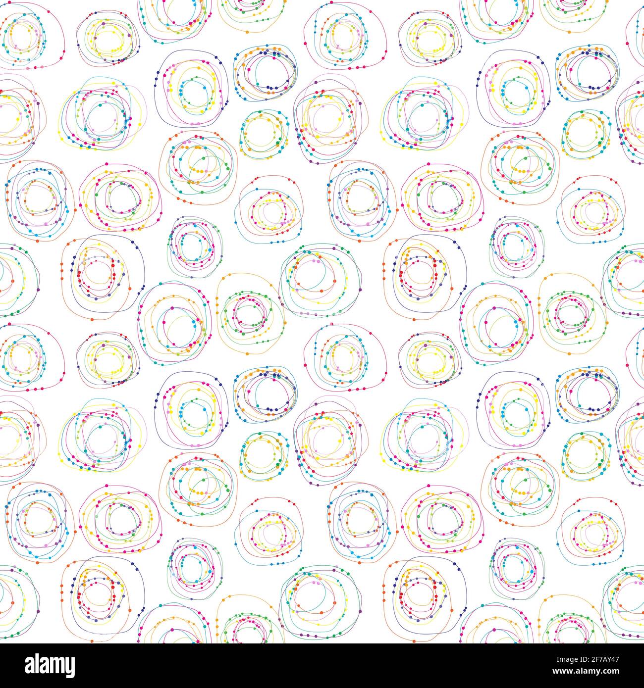 Colorful seamless background with circles and dots Stock Vector Image ...