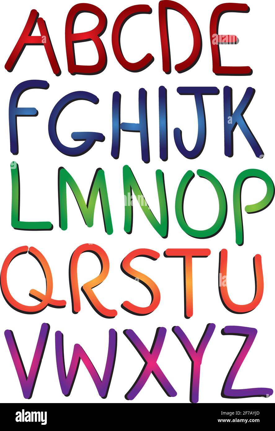 Alphabet Let Vector illustrate alphabet from A to Z Stock Vector Image & Art - Alamy