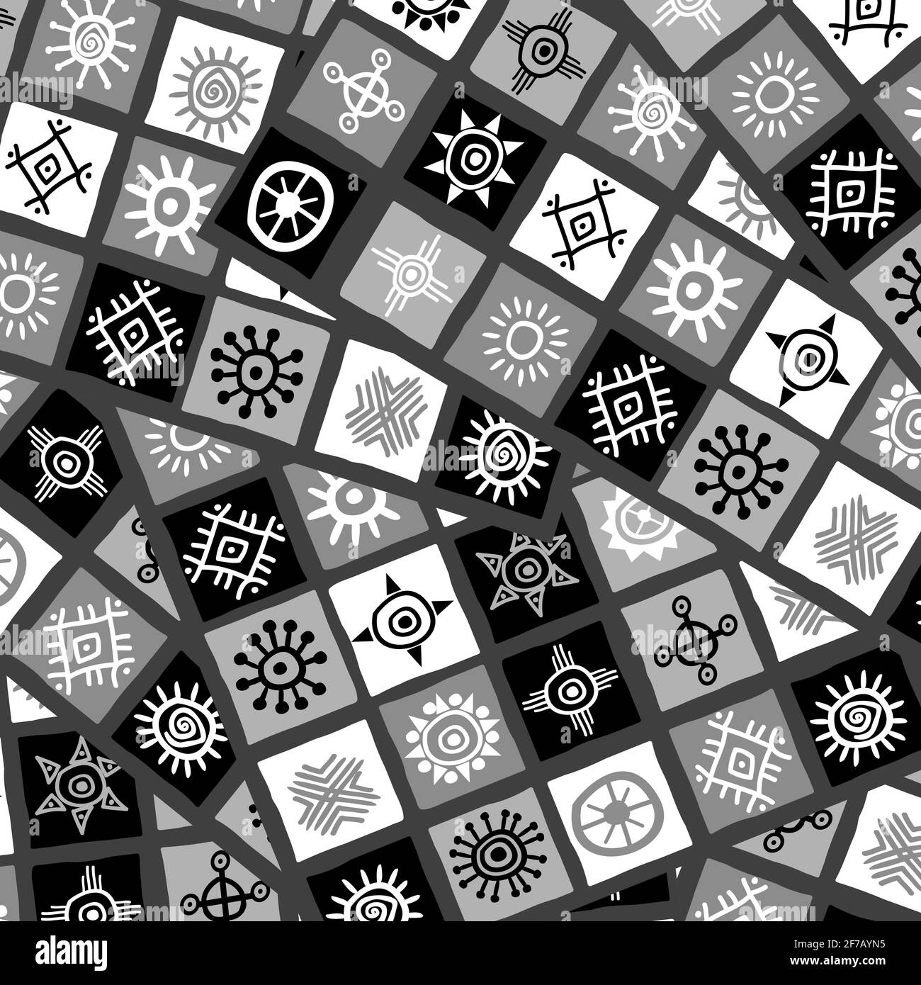 Abstract black and white african motifs background Stock Vector Image ...