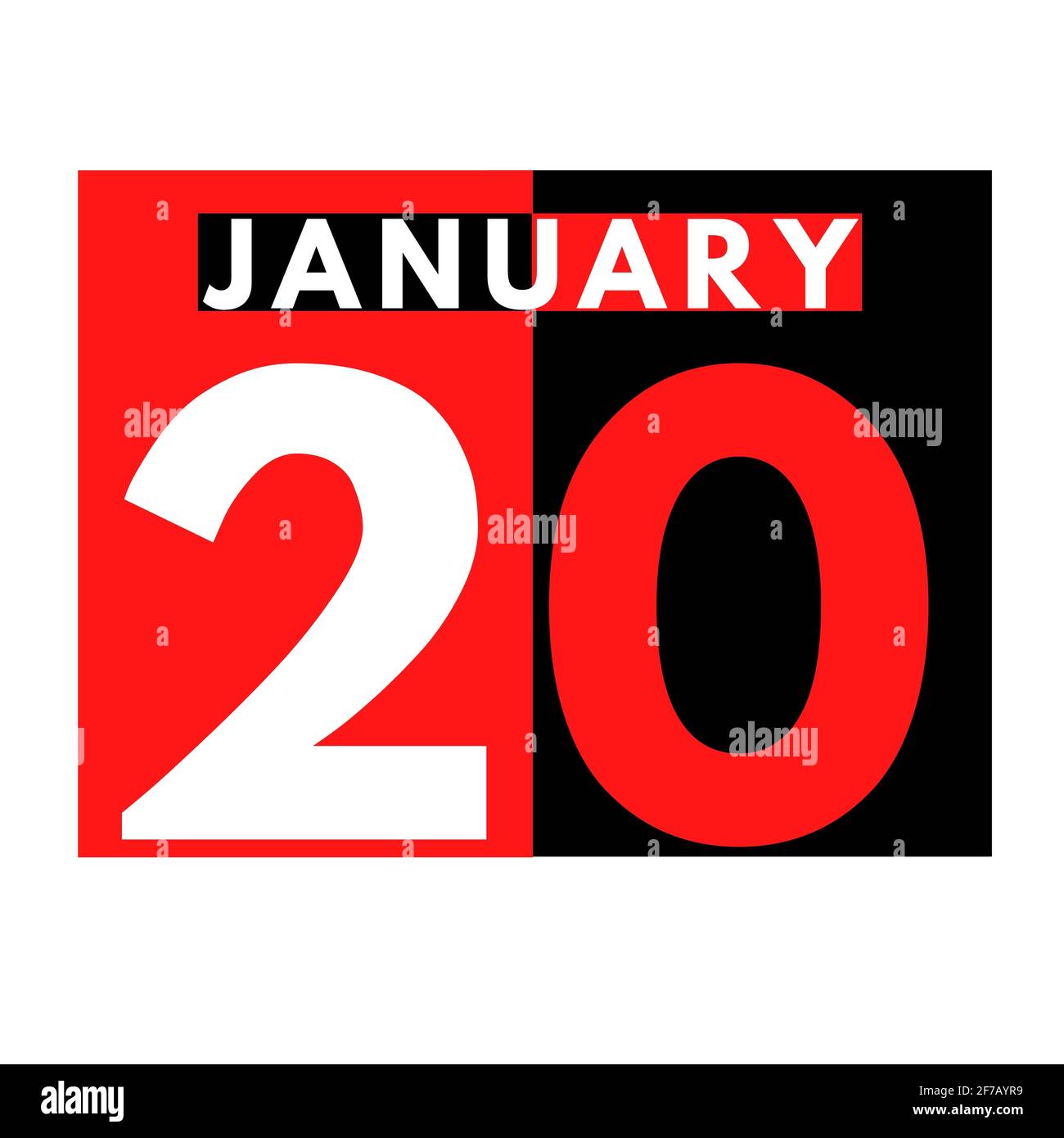 january-20-flat-daily-calendar-icon-date-day-month-calendar-for-the-month-of-january-stock-photo-alamy
