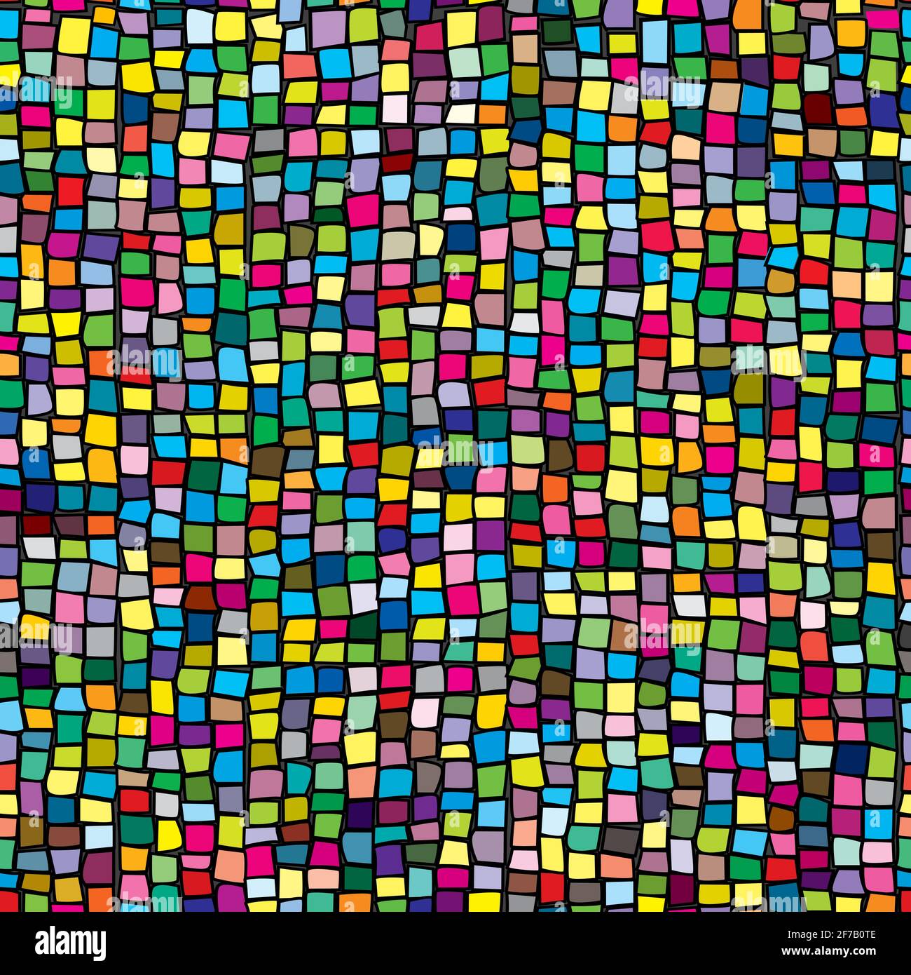 Colorful ceramic mosaic seamless background Stock Vector