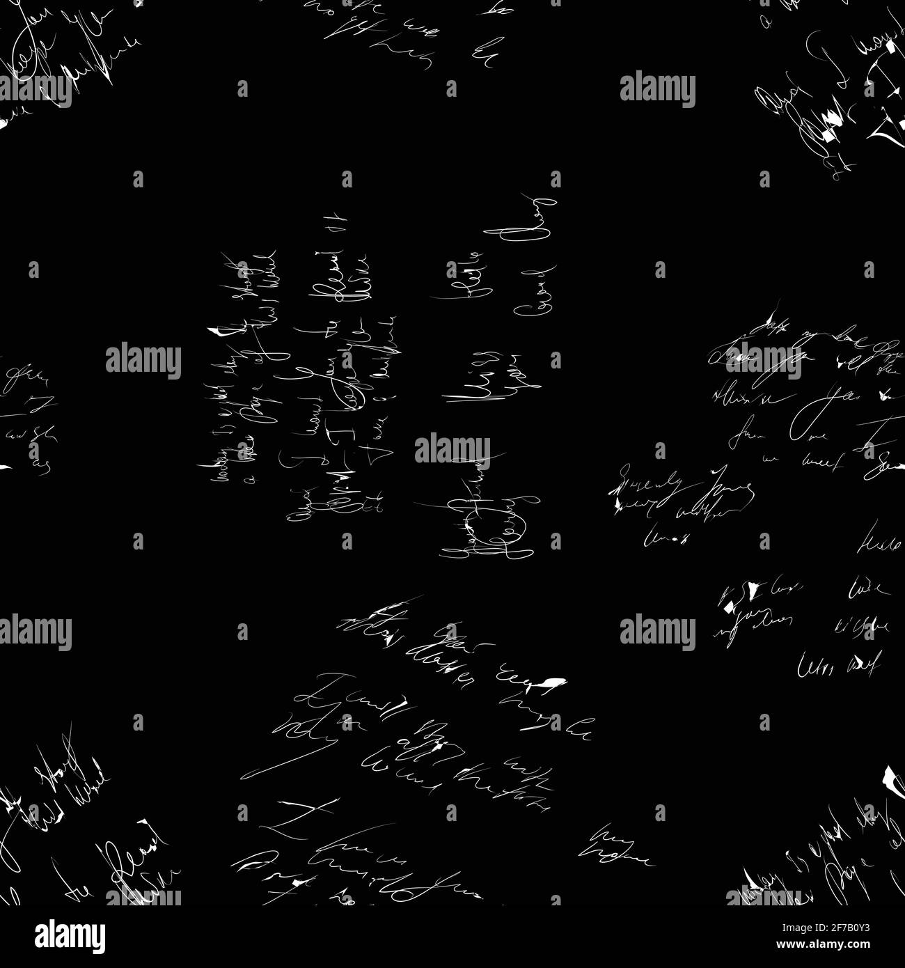 Seamless vector pattern. White text on a black background Stock Vector ...