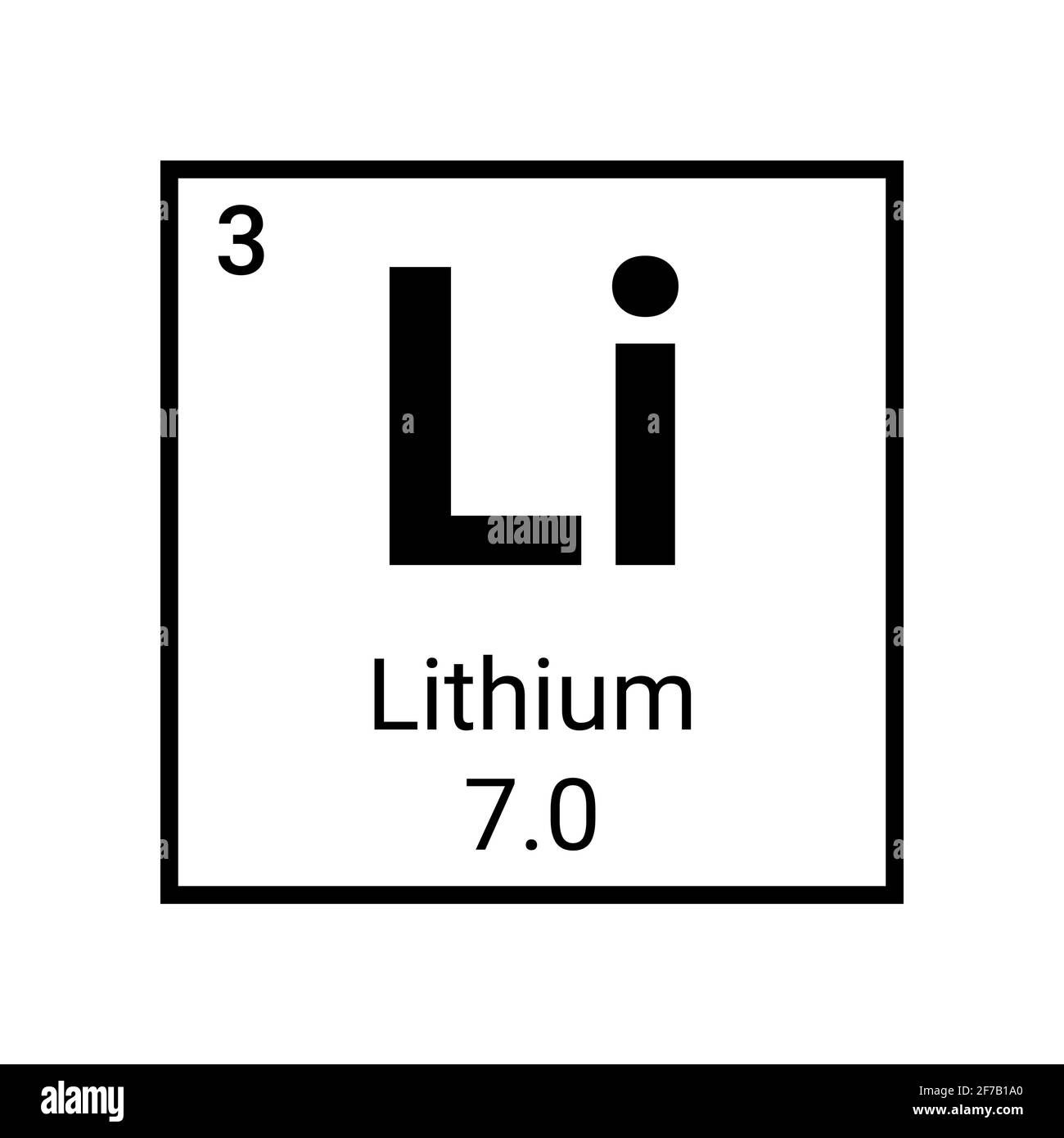 Lithium chemical periodic element icon. Vector chemistry lithium sign Stock  Vector Image & Art - Alamy